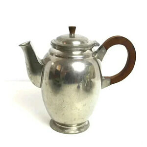 Vintage Tinn Norge Norway Norwegian Pewter Teapot